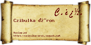 Czibulka Áron névjegykártya