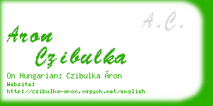 aron czibulka business card