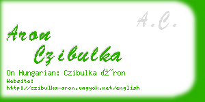 aron czibulka business card